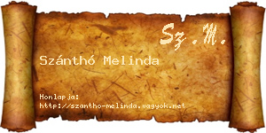 Szánthó Melinda névjegykártya